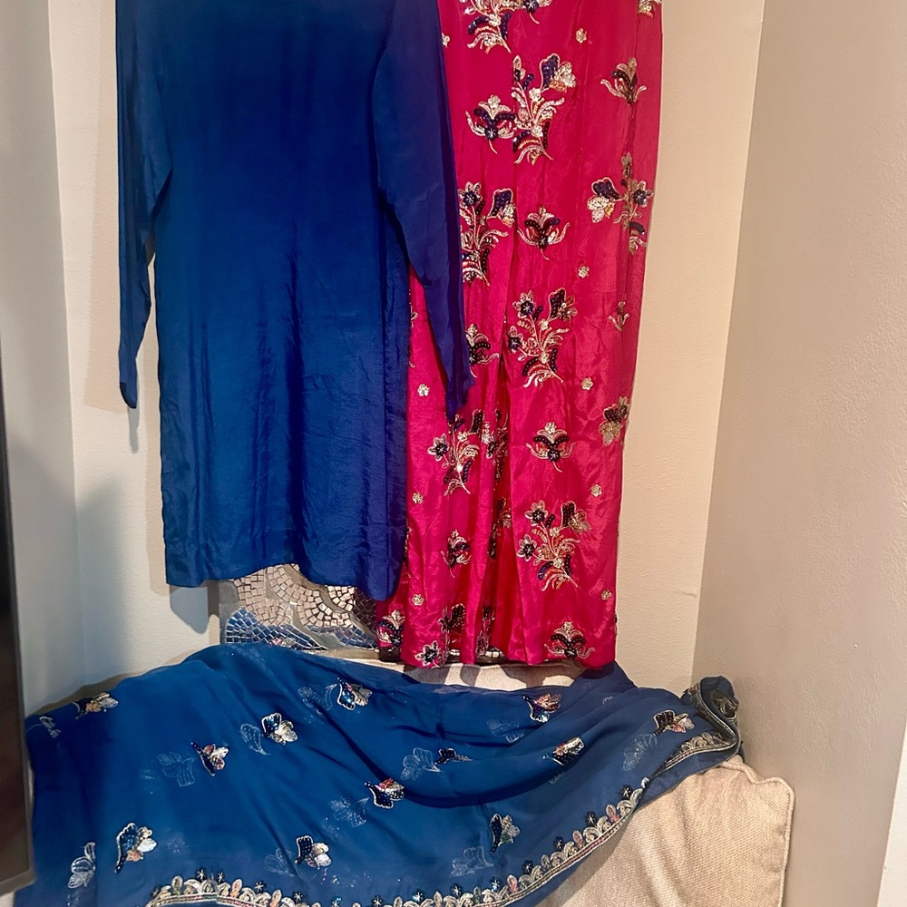 Blue and Fuchsia muse dress